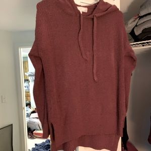 Maroon Hooded Sweater